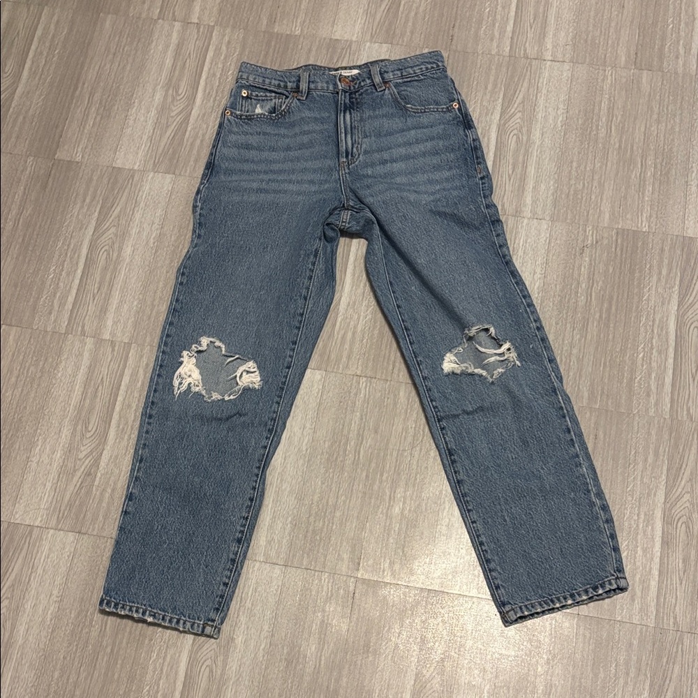 Classic Blue Distressed Women's Jeans